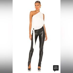 One Shoulder Tie Top in Cream